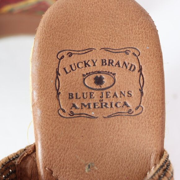 VGC Lucky Brand Candy Cork Wedges 10 - Picture 9 of 9